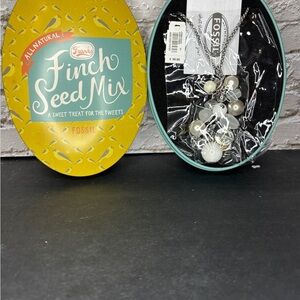 Fossil Silver and White Necklace